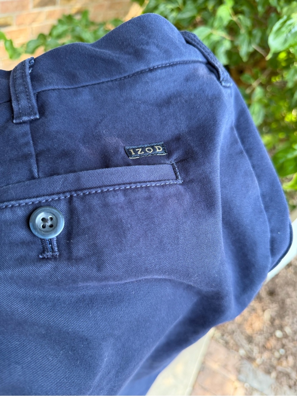 IZOD Classic Navy Blue Flat Front Pants 40x30 Chino